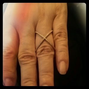 Sterling Silver X Ring