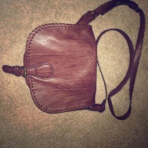 American eagle cross body brown satchel