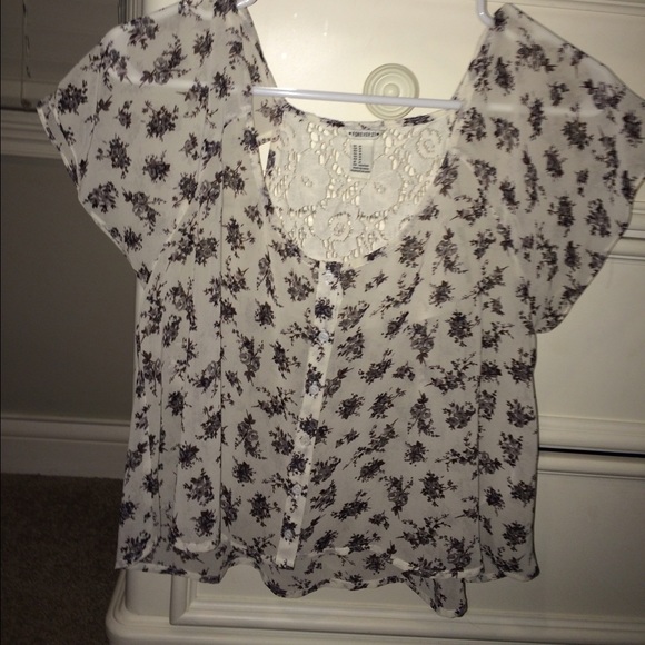 sheer forever 21 top