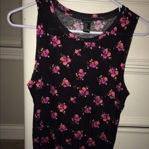 floral forever 21 muscle tee