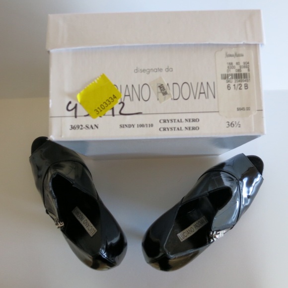 luciano padovan black patent booties size 36.5 - Picture 2 of 3