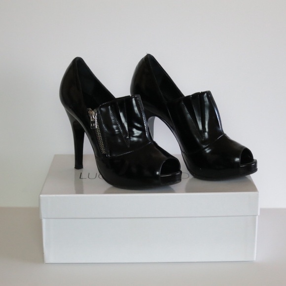 luciano padovan black patent booties size 36.5 - Picture 3 of 3