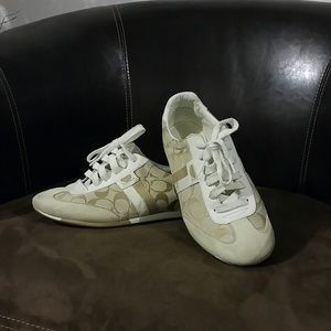 Coach White & Cream Sneakers