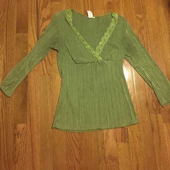 Dressy Olive Green Blouse