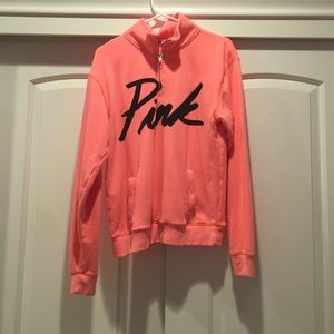 Victoria's Secret Pink Coral Half Zip