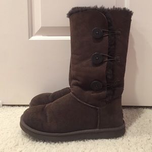 Tall Brown Bailey Button Uggs