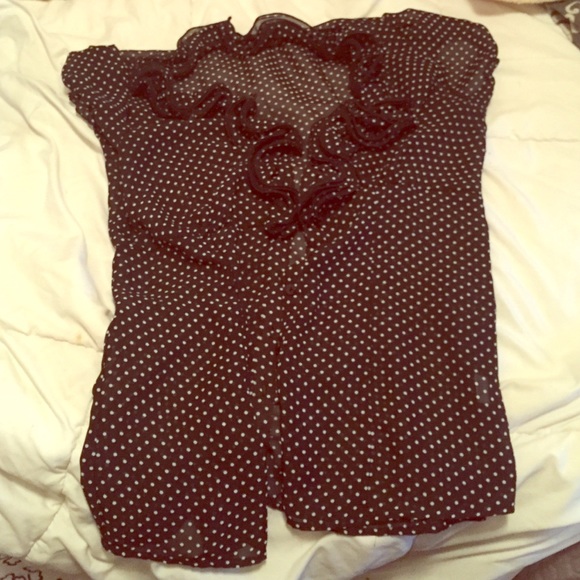 Button up beautiful polka dot blouse