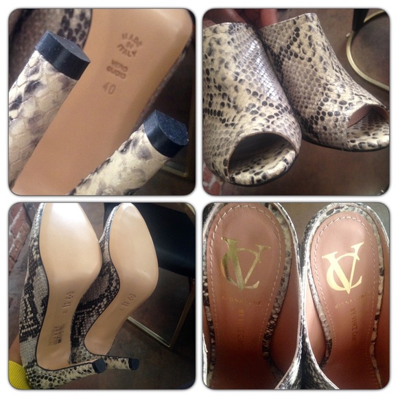 Vince Camuto Blair Python Heeled Mules sz 10M - Picture 2 of 4
