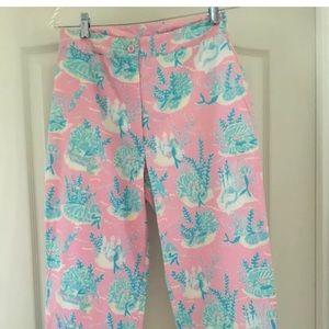 Lilly Pulitzer Under the Sea Capris White Tag