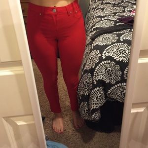 Red Jeggins size 7/8!