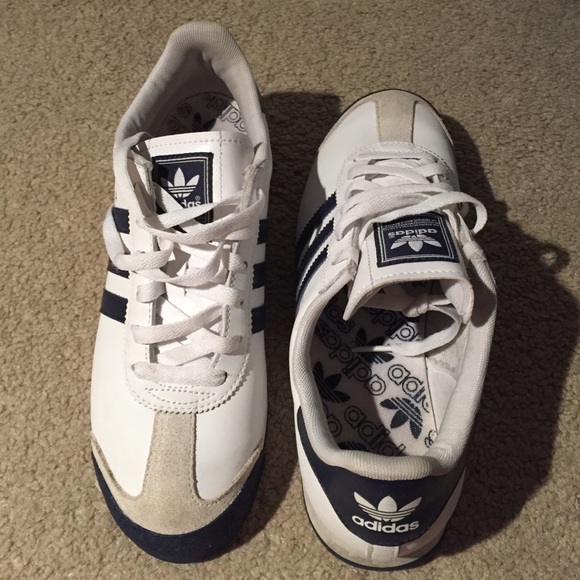 adidas samoa navy blue and white