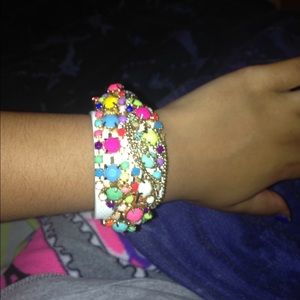 Multicolor gem bracelet