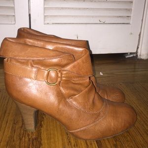 Brown ankle booties