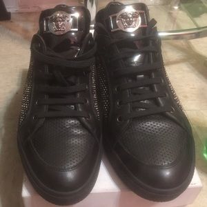 Black Versace Sport Shoes
