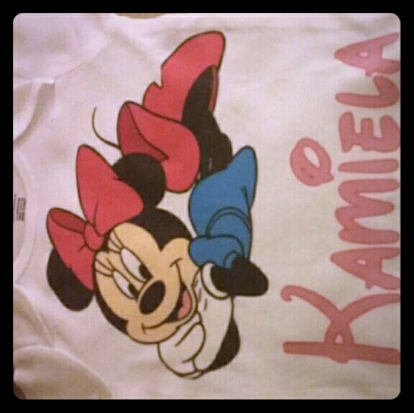 Minnie mouse custom onesie