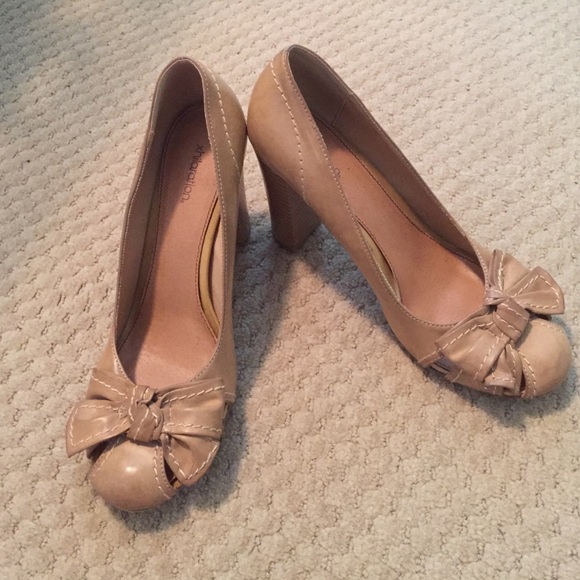 Tan high heels