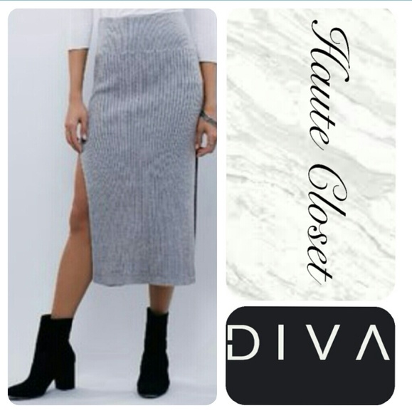 Dresses & Skirts - High Waist Double Slit Skirt