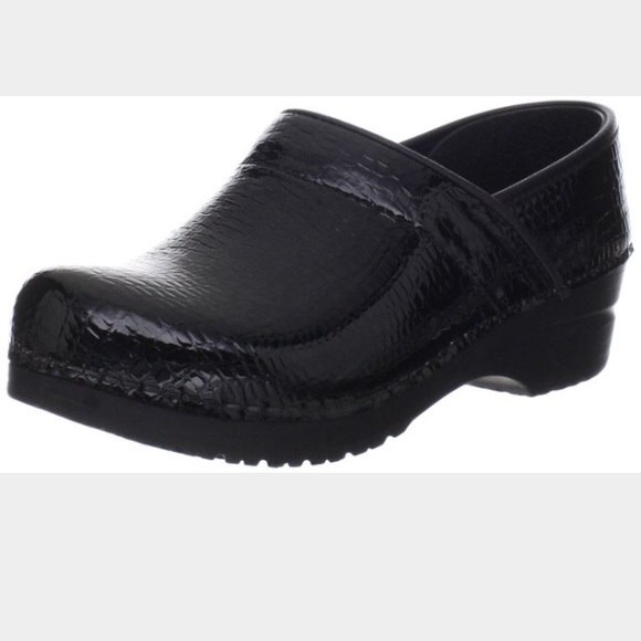 Sanita Professional Croco Patent Leather Clogs