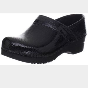 Sanita Professional Croco Patent Leather Clogs