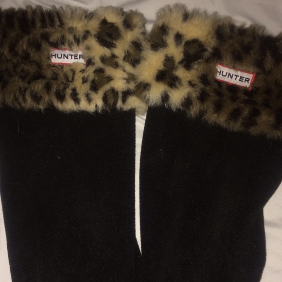 Cheetah & black Hunter boot socks