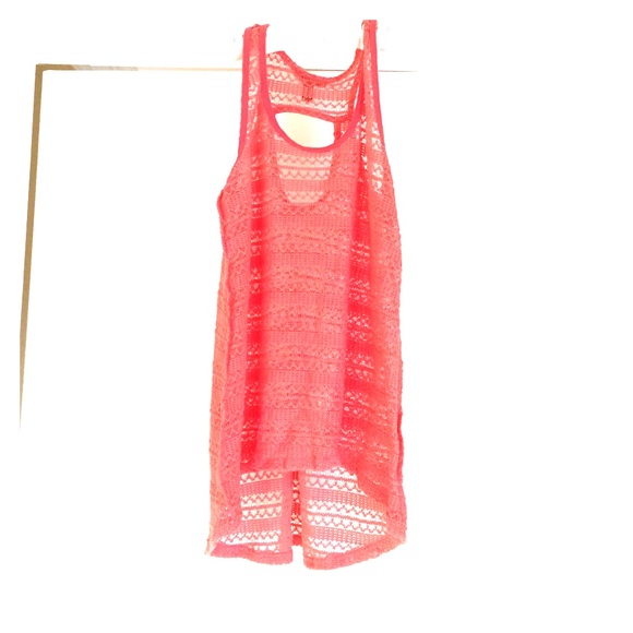 Lace Salmon Pink tank