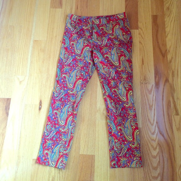 Ralph Lauren paisley ankle pant. size 4P