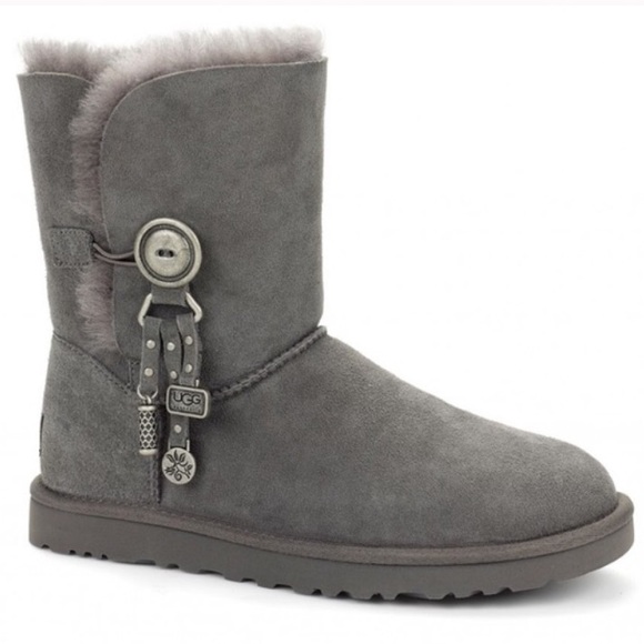 UGG Shoes - UGG authentic azalea charm Grey boots Sz 8 new