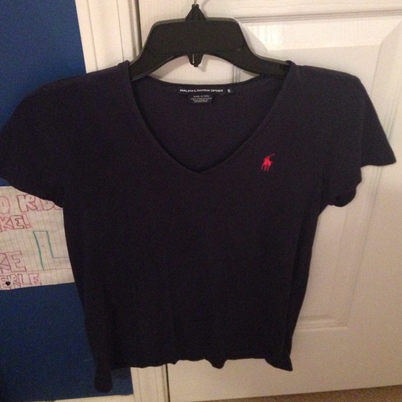 Polo Navy Short Sleeve V-neck