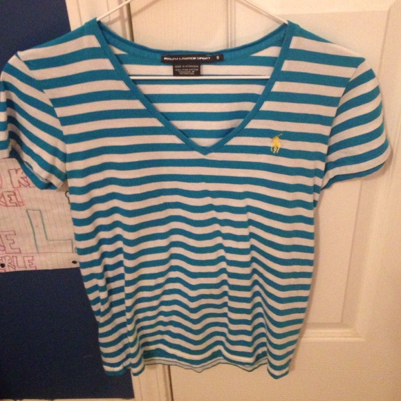 Polo Short Sleeve Striped V-neck