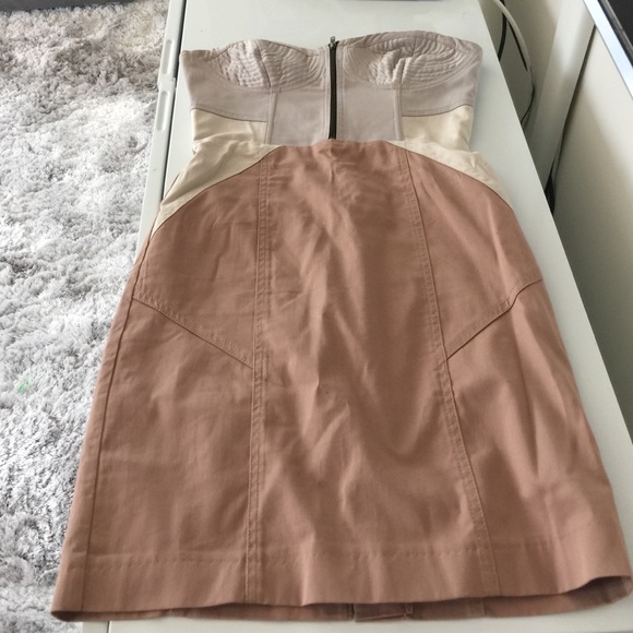 H&M strapless color block dress