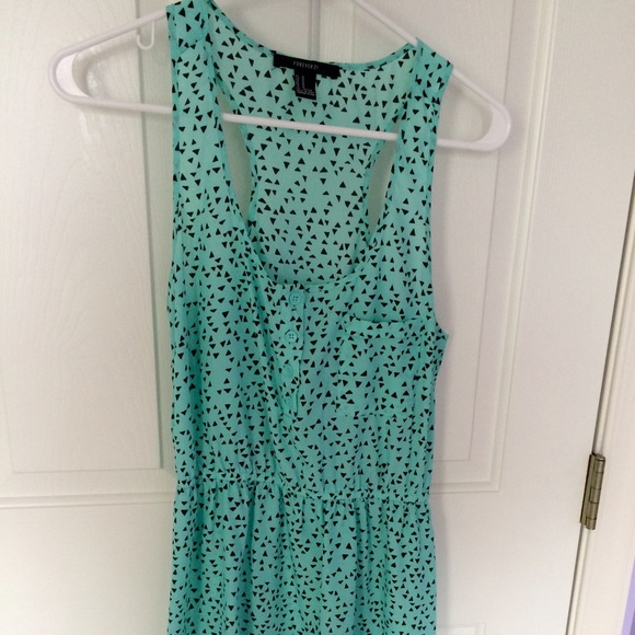 Forever 21 real and black sleeveless casual dress