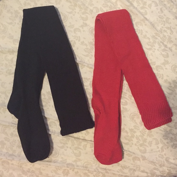 Thigh High Socks in Red and/or Black