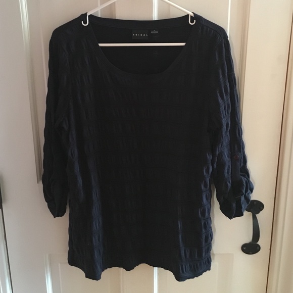 Boutique blouse Navy -LRG - Picture 1 of 4