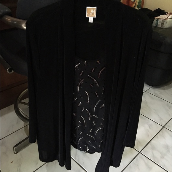 Back and sliver long sleeve top
