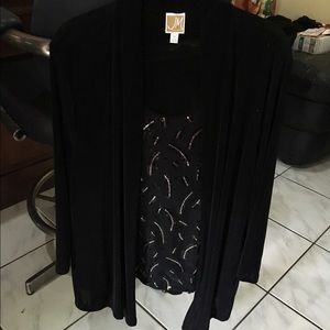 Back and sliver long sleeve top