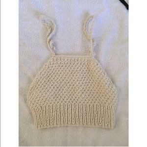 Cream knit halter. ✨✨