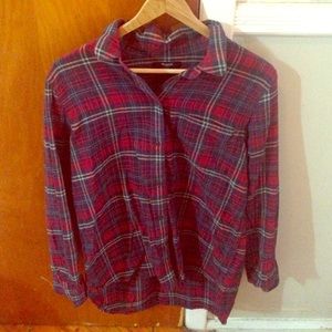 Madewell oversized flannel top