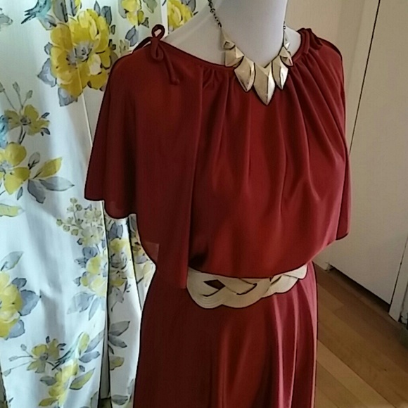 Vintage Bat Winged Dress - Picture 2 of 4