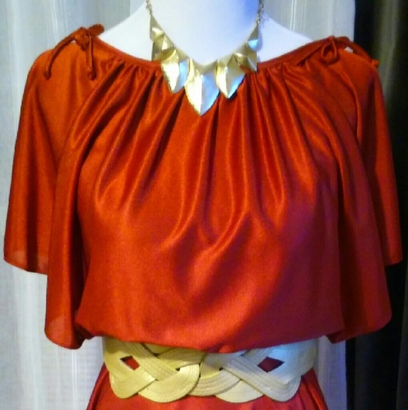 Vintage Bat Winged Dress - Picture 4 of 4