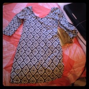 Blue print dress