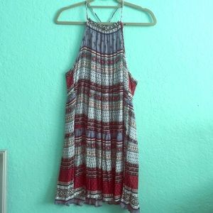 High neck country chic dress