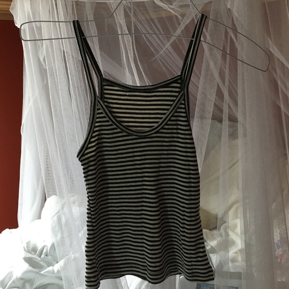 Black and white striped tank top