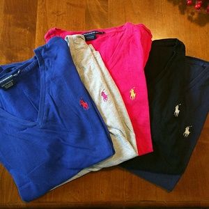 Ralph Lauren - Bundle of 5 V Neck T Shirts