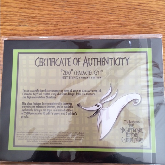 Zero limited edition character key