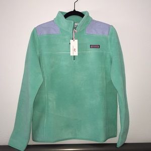 Vineyard Vines Striped Shoulder Fleece Shep Shirt