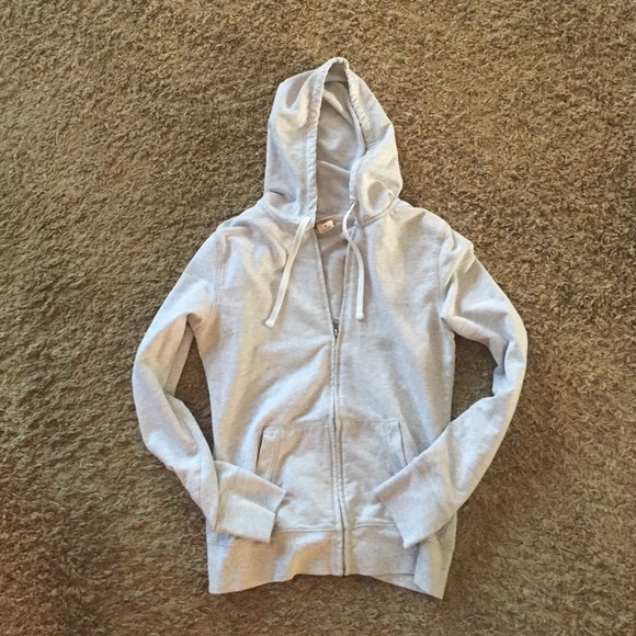Gray zip up hoodie