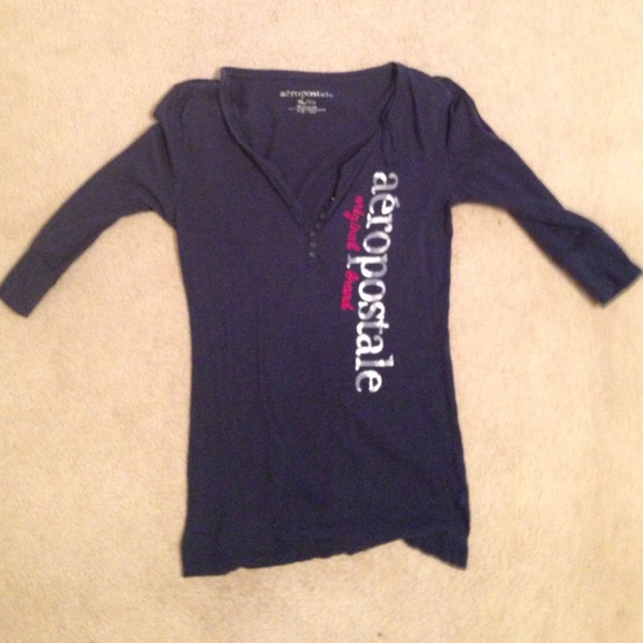 Navy blue long sleeve top