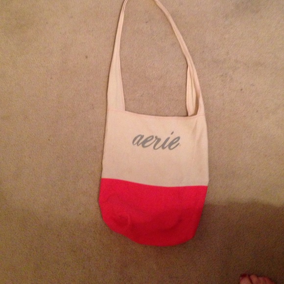 Pink and cream aerie bag