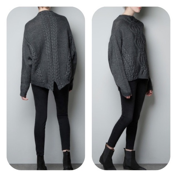 dark grey oversized jumper