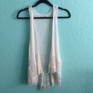 Hollister Cream Boho Vest